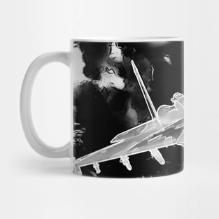 Fighter Jet Xray black Mug